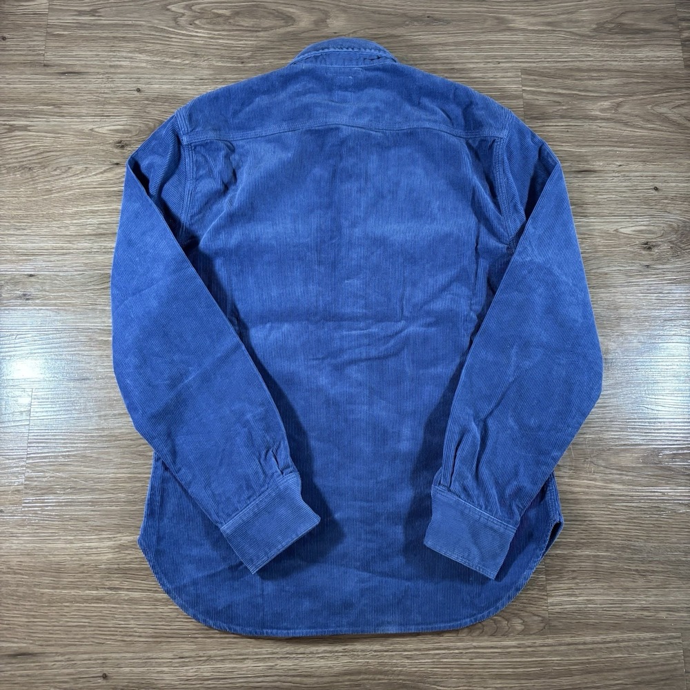 Hiroshi Kato The Brace Oxford Corduroy Shirt Men's Size Medium Blue Pacific Wash - Picture 6 of 8